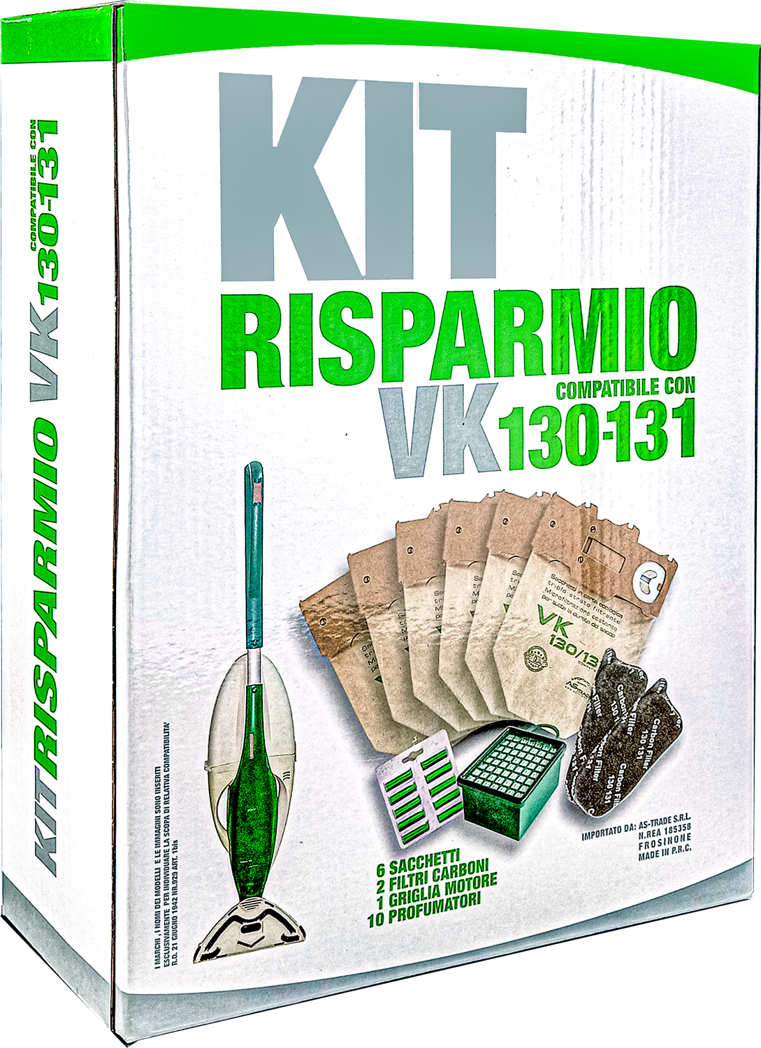 Kit Risparmio VK130 VK131 con Sacchetti, Filtri e Profumatori