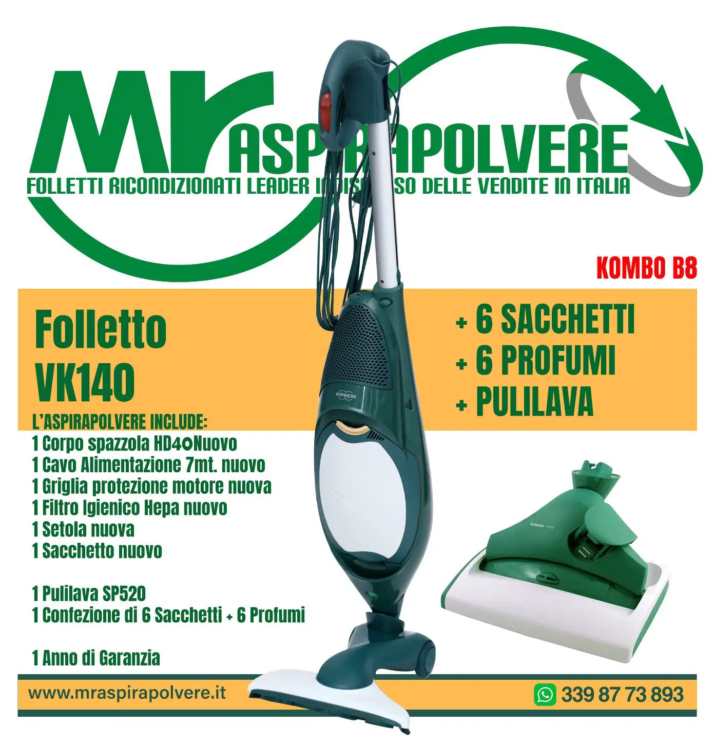 Combo B8 Vk140 - HD40 - SP520_risultato