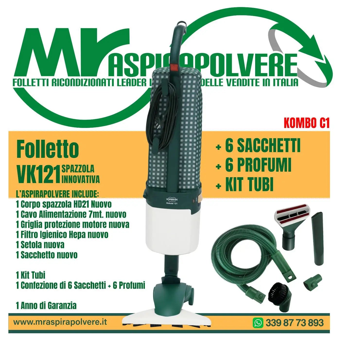 Combo C1 Vk121-122 - HD21 - TUBO