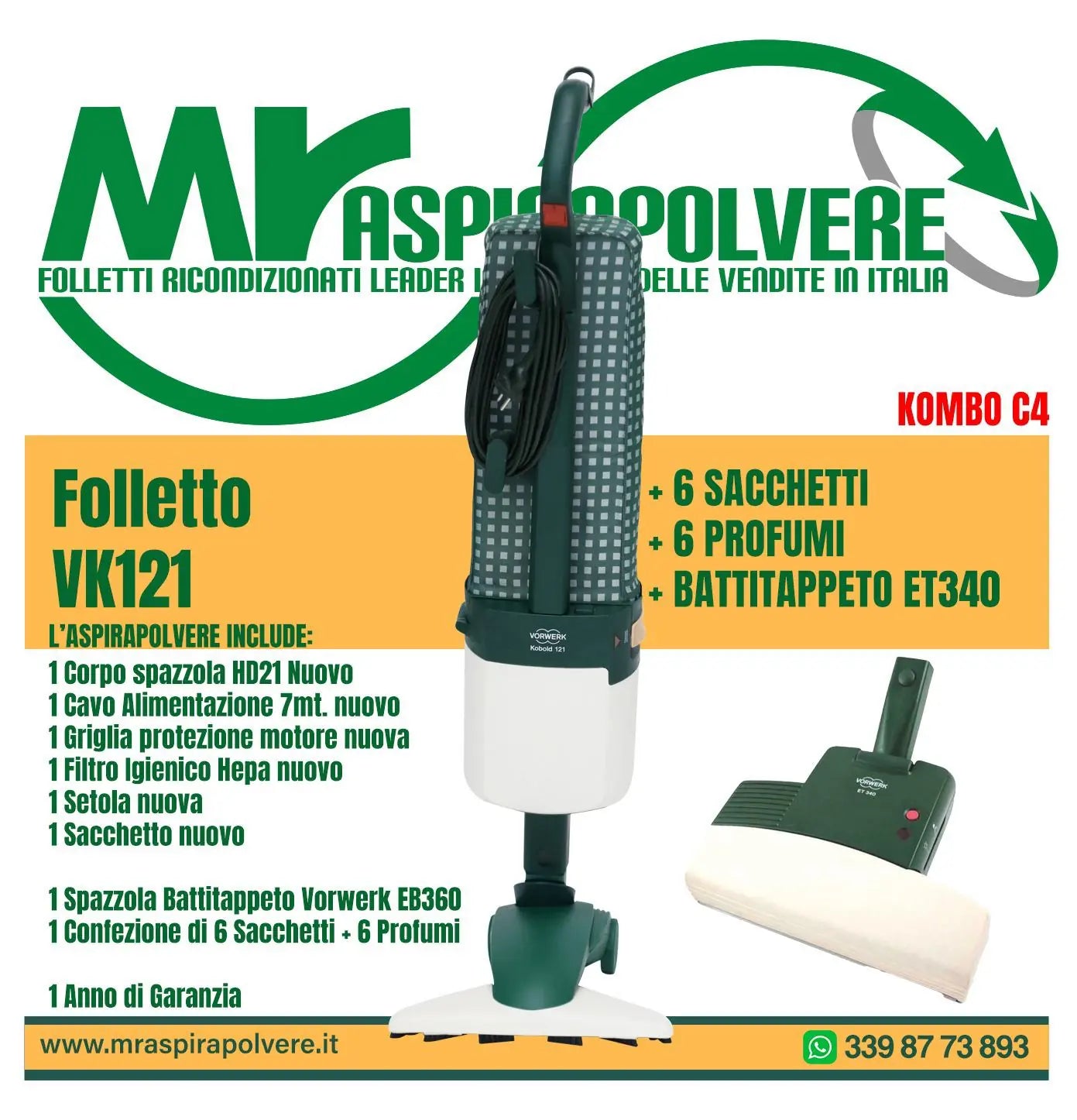 Combo C4 Vk121-122 - HD21 - ET340