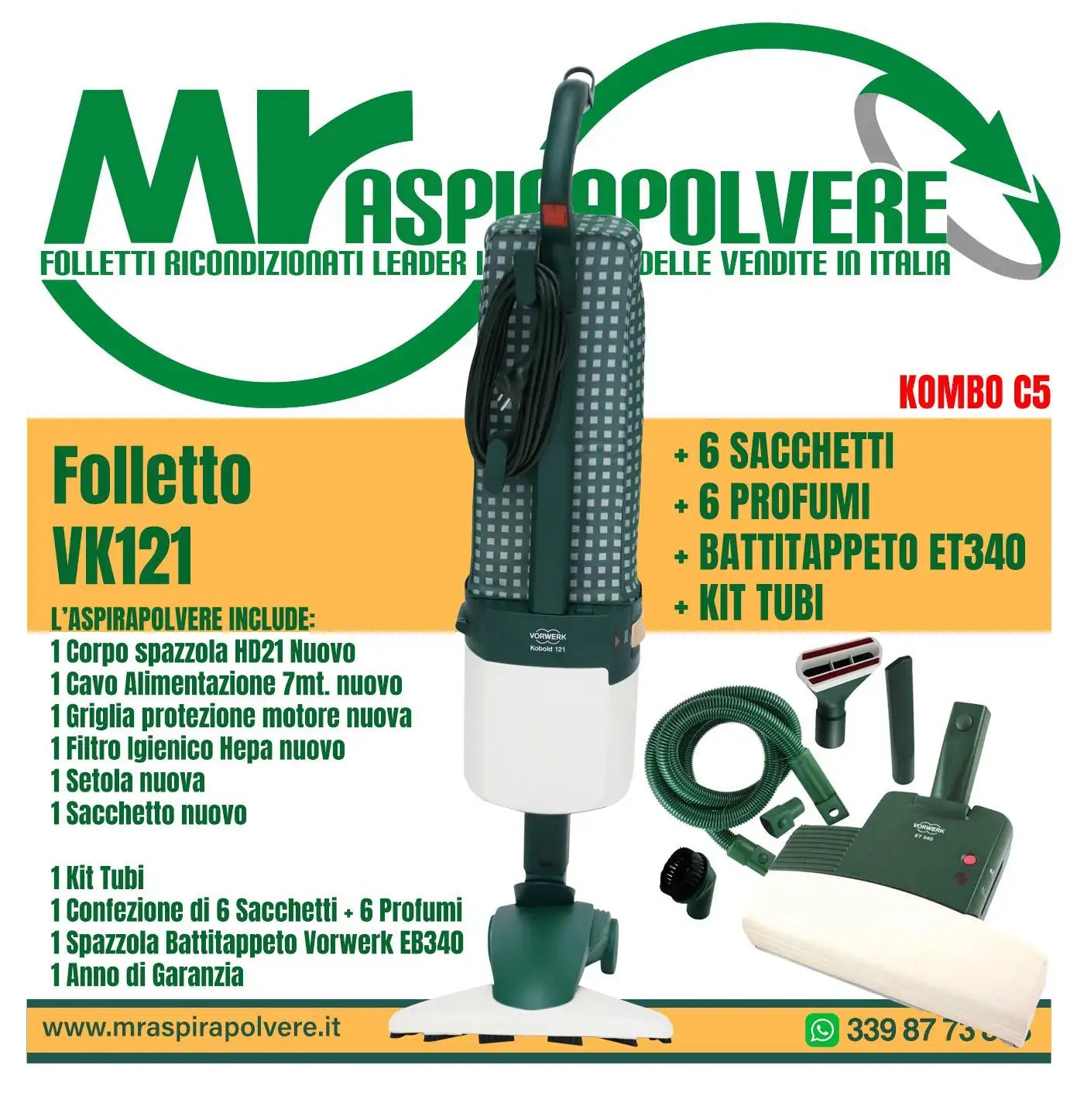 Combo C5 Vk121-122 - HD21 - ET340 - TUBO