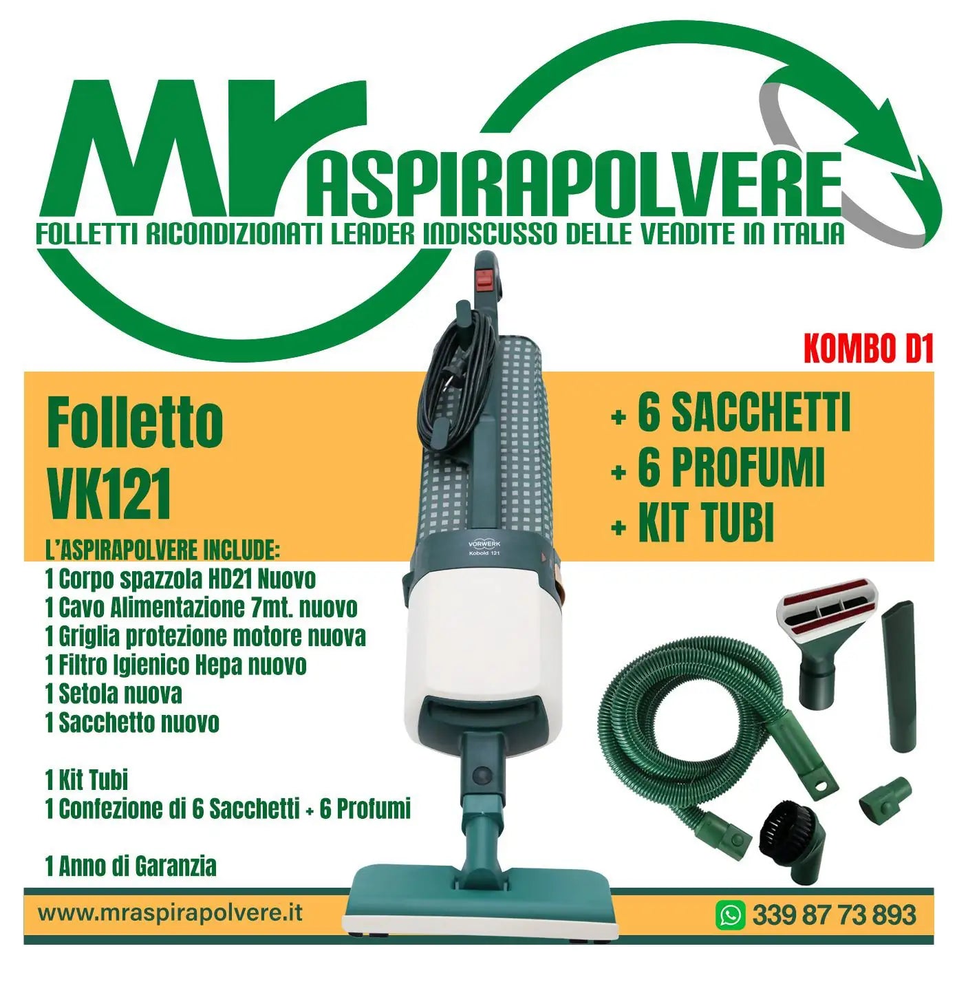 Combo D1 Vk121 - HD21 - TUBO