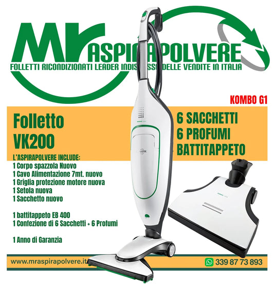 Combo G1 - folletto vk200, hd60, eb400