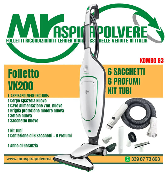Combo G3 - folletto vk200, hd60, tubi