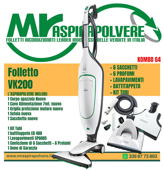 Combo G4 - folletto vk200, hd60, eb400, tubi, sp600s