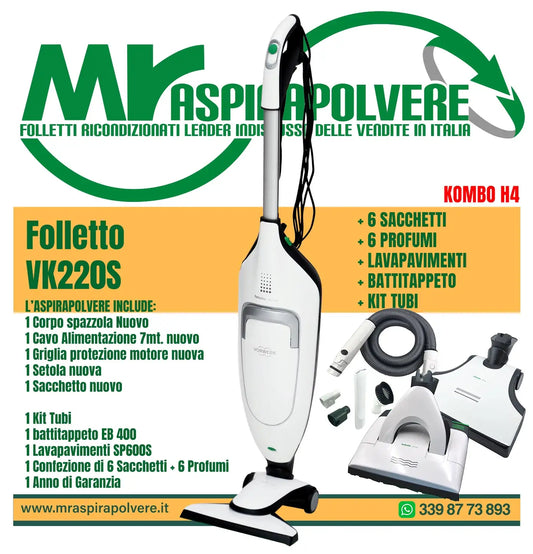 Combo H4 - folletto vk220s, hd60, eb400, tubi, sp600s