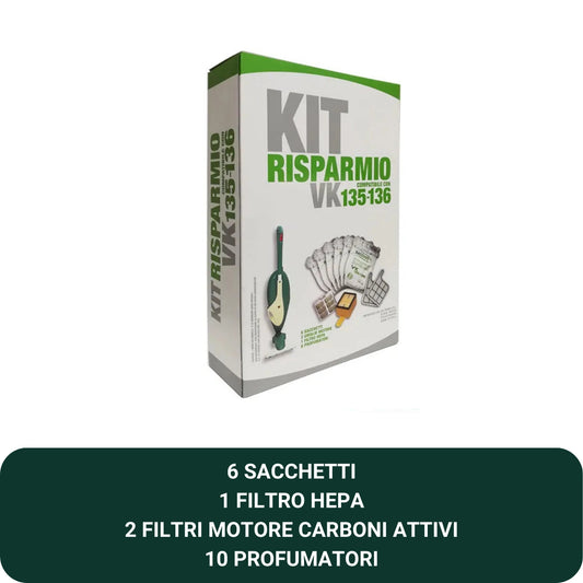 Kit Risparmio per Folletto Vk135 Vk136