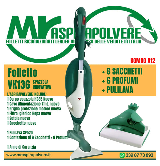 Combo A12 Folletto VK136 con Pulilava SP520
