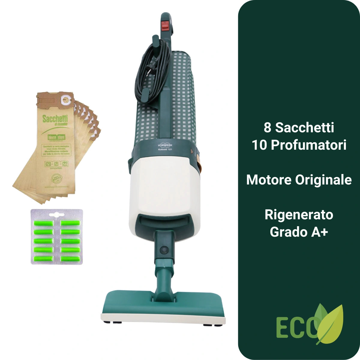 Mr. Aspirapolvere folletto vk121-122 con sacchetto e profumi_risultato