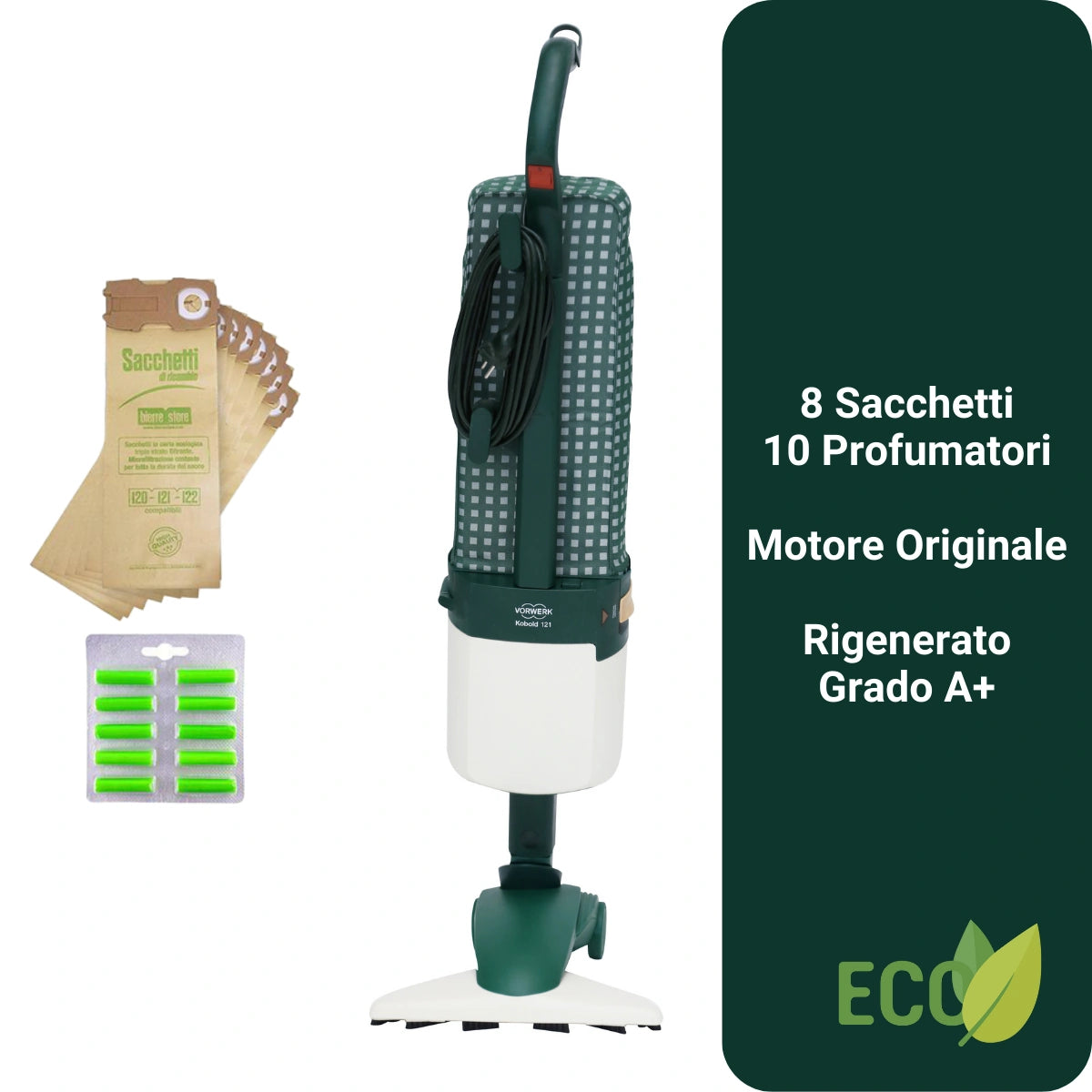 Mr. Aspirapolvere folletto vk121-122 con spazzola, sacchetto e profumi_risultato